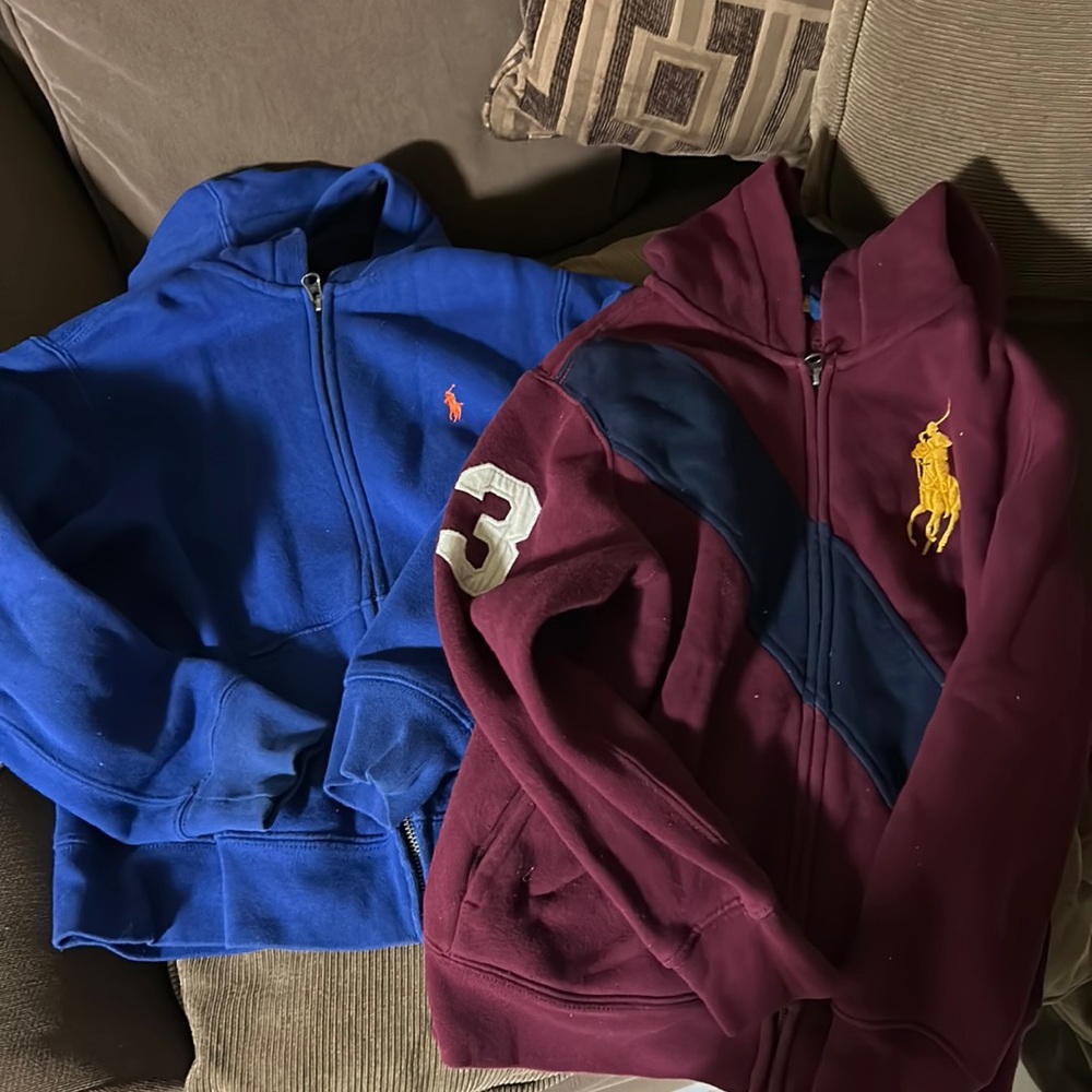 Two Ralph Lauren Polo hoodies
